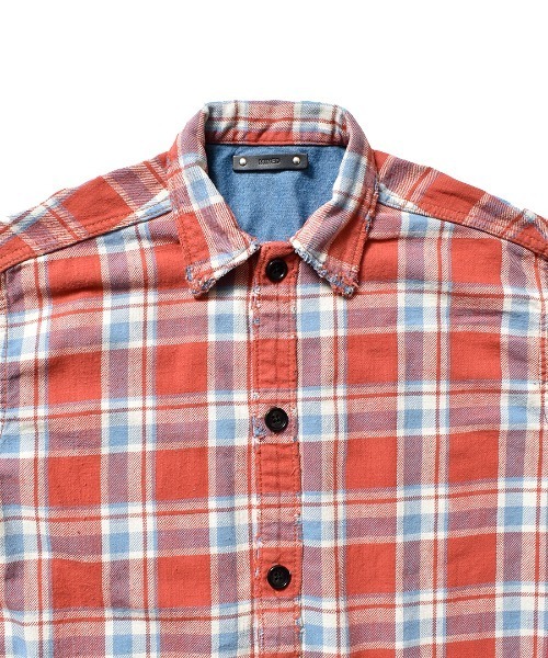 MINEDENIM（マインデニム）の「Denim Hide Check Flannel Work Shirt