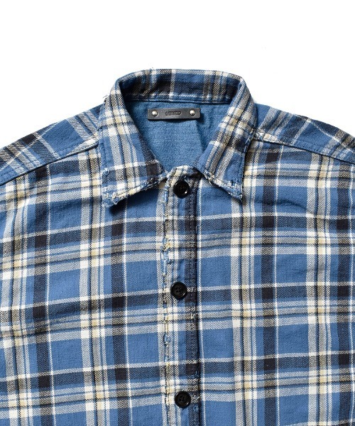 MINEDENIM（マインデニム）の「Denim Hide Check Flannel Work Shirt