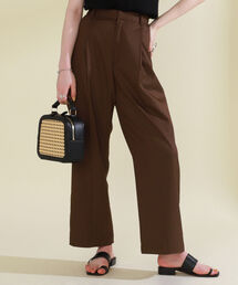 Ray BEAMS | Ray BEAMS / 1タック ストレート カラー パンツ(スラックス)