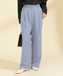 Ray BEAMS | Ray BEAMS / 1タック ストレート カラー パンツ(スラックス)