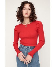 SLY | TUCK SLEEVE HG TOPS/タックスリーブハイゲージトップス(ニット/セーター)