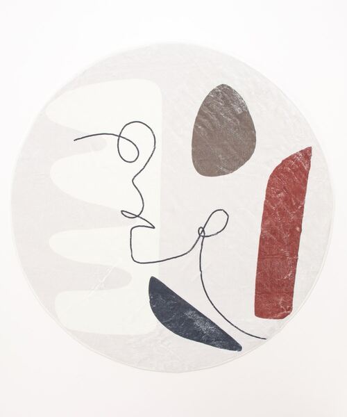 aimoha（アイモハ）の「ボタニカル/サーフ/アートラグマット　【120cm】（ラグ/マット・レディース・ホワイト/ブラック/オフホワイト/ピンク/ブルー・FREE）」の7枚目の写真