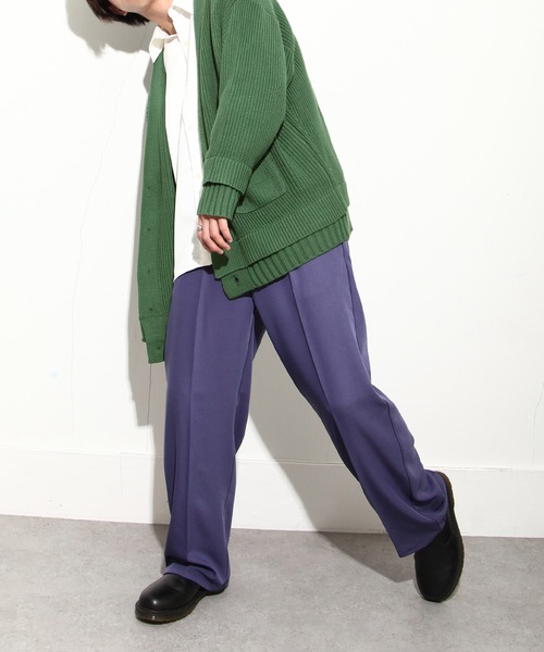 NILWAY（ニルウェイ）の「コットン混ニットマルチレイヤードビッグカーディガン（カーディガン/ボレロ・メンズ・ブラック/グリーン/アイボリー/チャコール・MEDIUM/LARGE）」の6枚目の写真