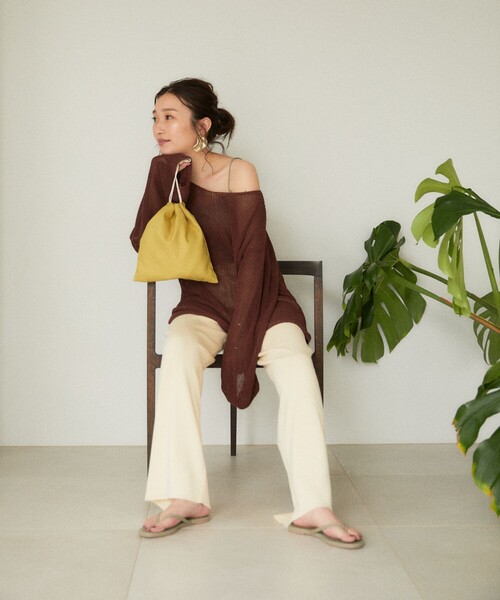 FREAK'S STORE(フリークスストア)の「【WEB限定】ワイドイージーパンツ(その他パンツ・レディース・オレンジ/ナチュラル/グリーン/イエロー/レッド/ベージュ/パープル/ブラック・SMALL/MEDIUM)」の19枚目の写真