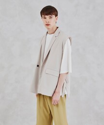 tk.TAKEO KIKUCHI | ダブルベルトノースリーブジャケット（ユニセックスアイテム）(ベスト)