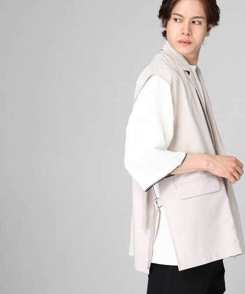 tk.TAKEO KIKUCHI（ティーケータケオキクチ）の「◆ダブルベルトノースリーブジャケット（ユニセックスアイテム）（ベスト・メンズ・ナチュラル/ネイビー/ブラック・66/03/02）」の21枚目の写真