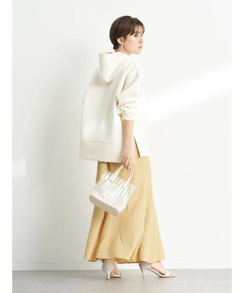 earth music&ecology(アースミュージックアンドエコロジー)の「ツイルダンボールフードプルオーバー*(パーカー・レディース・ライム/ベージュ/アイボリー・FREE)」の11枚目の写真