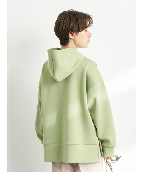 earth music&ecology(アースミュージックアンドエコロジー)の「ツイルダンボールフードプルオーバー*(パーカー・レディース・ライム/ベージュ/アイボリー・FREE)」の16枚目の写真