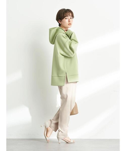 earth music&ecology(アースミュージックアンドエコロジー)の「ツイルダンボールフードプルオーバー*(パーカー・レディース・ライム/ベージュ/アイボリー・FREE)」の18枚目の写真