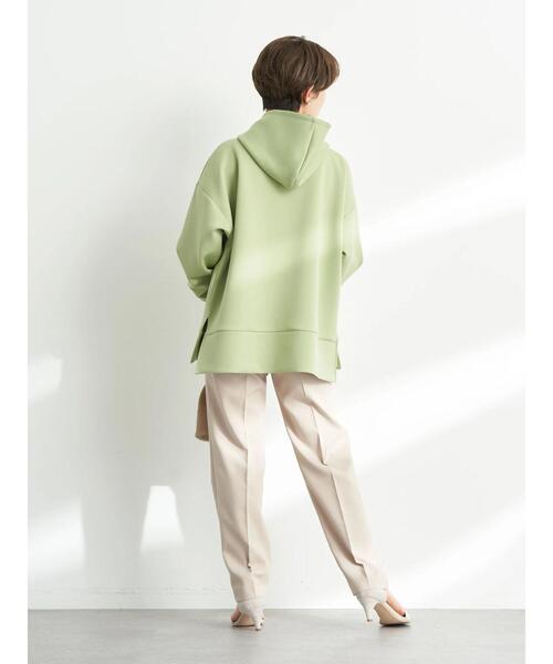 earth music&ecology(アースミュージックアンドエコロジー)の「ツイルダンボールフードプルオーバー*(パーカー・レディース・ライム/ベージュ/アイボリー・FREE)」の19枚目の写真