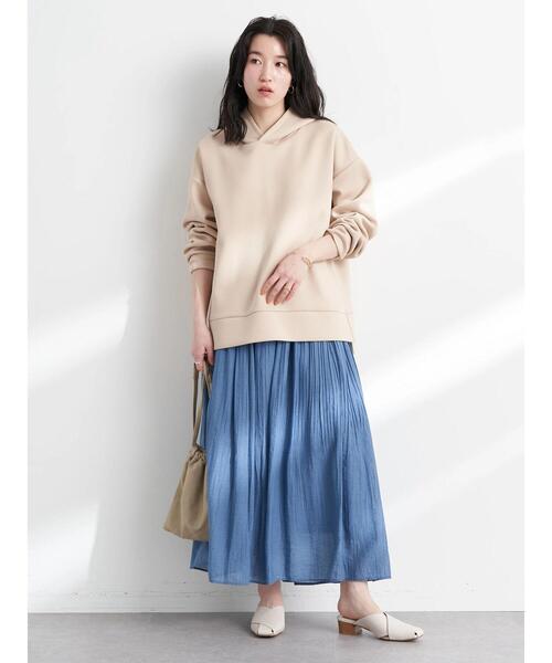 earth music&ecology(アースミュージックアンドエコロジー)の「ツイルダンボールフードプルオーバー*(パーカー・レディース・ライム/ベージュ/アイボリー・FREE)」の22枚目の写真