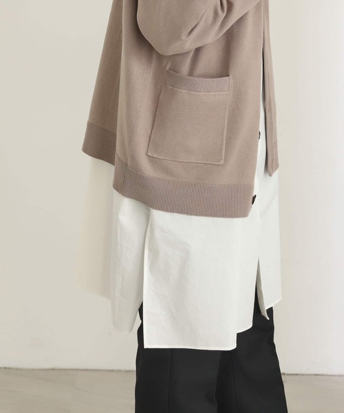 SENSE OF PLACE by URBAN RESEARCH（センスオブプレイスバイアーバンリサーチ）の「バンドカラーロングシャツB（シャツ/ブラウス・メンズ・ホワイト/ブルー・MEDIUM/LARGE）」の11枚目の写真