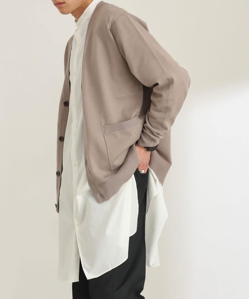 SENSE OF PLACE by URBAN RESEARCH（センスオブプレイスバイアーバンリサーチ）の「バンドカラーロングシャツB（シャツ/ブラウス・メンズ・ホワイト/ブルー・MEDIUM/LARGE）」の9枚目の写真