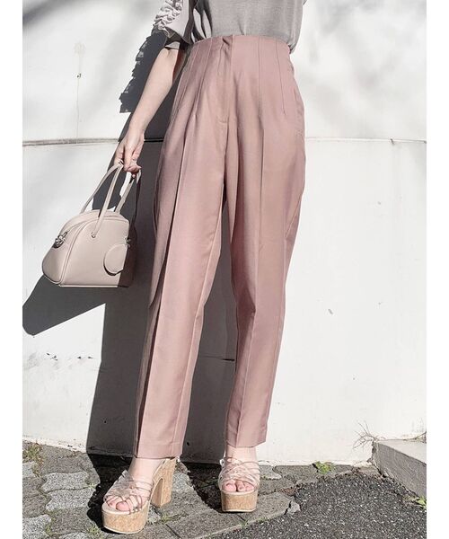 dazzlin（ダズリン）の「ハイウエストタックパンツ（その他パンツ・レディース・ピンク/グリーン/ベージュ・SMALL/MEDIUM）」の3枚目の写真