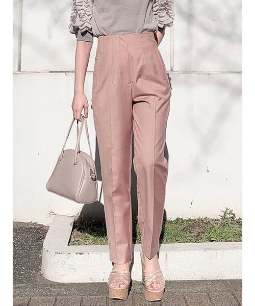dazzlin（ダズリン）の「ハイウエストタックパンツ（その他パンツ・レディース・ピンク/グリーン/ベージュ・SMALL/MEDIUM）」の4枚目の写真