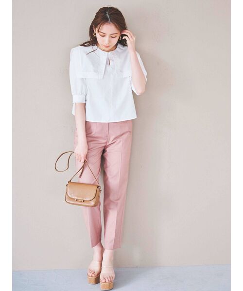 dazzlin（ダズリン）の「ハイウエストタックパンツ（その他パンツ・レディース・ピンク/グリーン/ベージュ・SMALL/MEDIUM）」の6枚目の写真