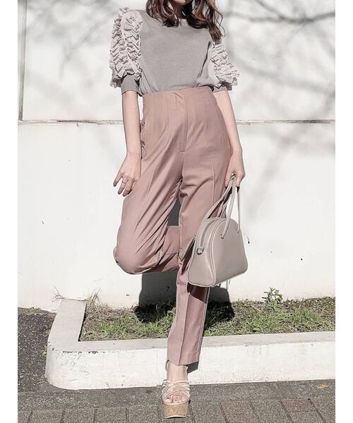 dazzlin（ダズリン）の「ハイウエストタックパンツ（その他パンツ・レディース・ピンク/グリーン/ベージュ・SMALL/MEDIUM）」の10枚目の写真