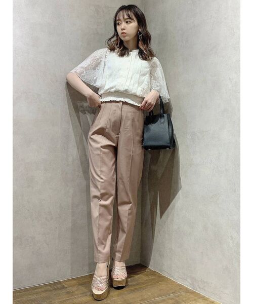 dazzlin（ダズリン）の「ハイウエストタックパンツ（その他パンツ・レディース・ピンク/グリーン/ベージュ・SMALL/MEDIUM）」の12枚目の写真