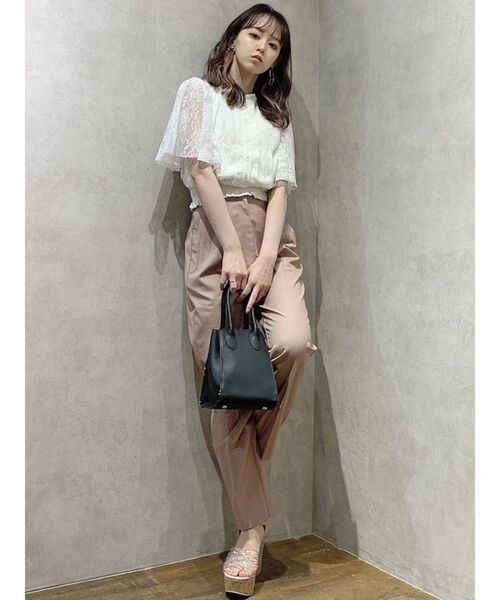 dazzlin（ダズリン）の「ハイウエストタックパンツ（その他パンツ・レディース・ピンク/グリーン/ベージュ・SMALL/MEDIUM）」の13枚目の写真