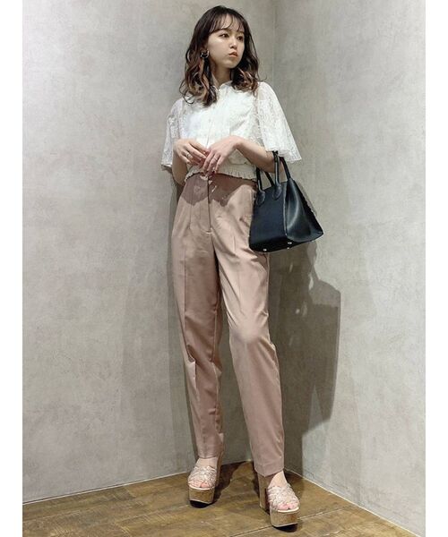 dazzlin（ダズリン）の「ハイウエストタックパンツ（その他パンツ・レディース・ピンク/グリーン/ベージュ・SMALL/MEDIUM）」の14枚目の写真