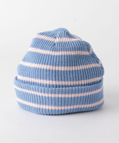 wonderland（ワンダーランド）の「＜wonderland＞ BORDER BEANIE/ビーニー（ニットキャップ/ビーニー・メンズ・ライトブルー/ダークブラウン・FREE）」の9枚目の写真