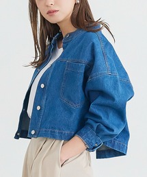 バンドカラービッグシルエットGジャン