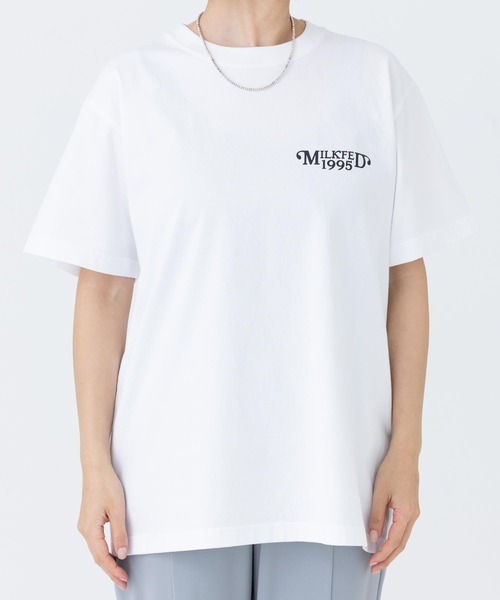 MILKFED.(ミルクフェド)の「S/S TEE FABULOUS LOGO(Tシャツ/カットソー・レディース・ホワイト/ライトブルー/ブラック/ネイビー/オフホワイト・ONE SIZE)」の13枚目の写真