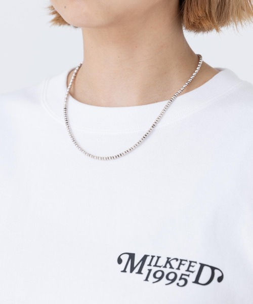 MILKFED.(ミルクフェド)の「S/S TEE FABULOUS LOGO(Tシャツ/カットソー・レディース・ホワイト/ライトブルー/ブラック/ネイビー/オフホワイト・ONE SIZE)」の16枚目の写真