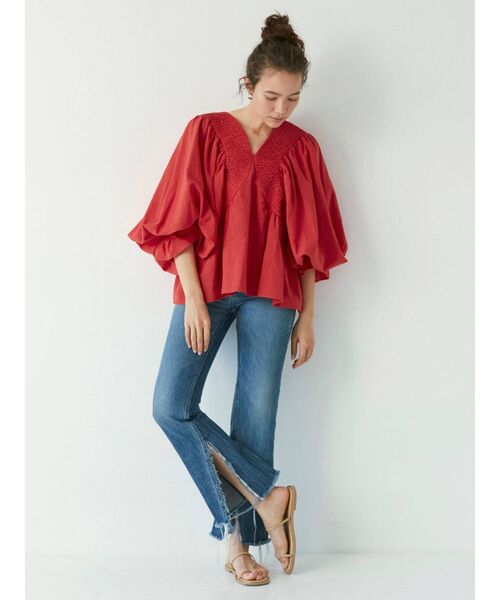 Ungrid（アングリッド）の「ハイウエストスリットフレアデニム（デニムパンツ・レディース・ブルー・24inch/25inch/26inch）」の12枚目の写真