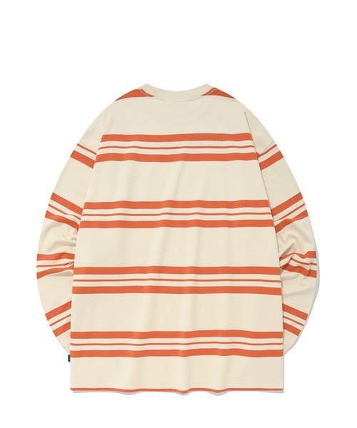 COVERNAT（カバーナット）の「【UNISEX】Covernat／BIGボーダーロンT  2268576（Tシャツ/カットソー・レディース・アイボリー/ネイビー・SMALL/LARGE/MEDIUM）」の7枚目の写真