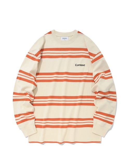 COVERNAT（カバーナット）の「【UNISEX】Covernat／BIGボーダーロンT  2268576（Tシャツ/カットソー・レディース・アイボリー/ネイビー・SMALL/LARGE/MEDIUM）」の6枚目の写真