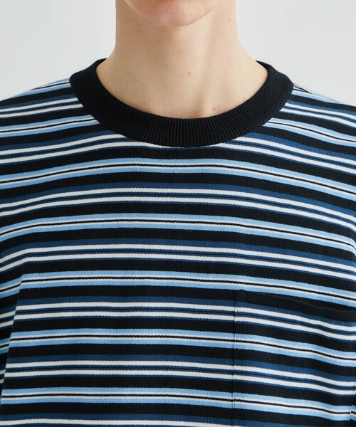 F-LAGSTUF-F(フラグスタフ)の「ORIGINAL STRIPE KNIT L/S TEE(Tシャツ/カットソー・メンズ・ネイビー/ブルー・L)」の4枚目の写真