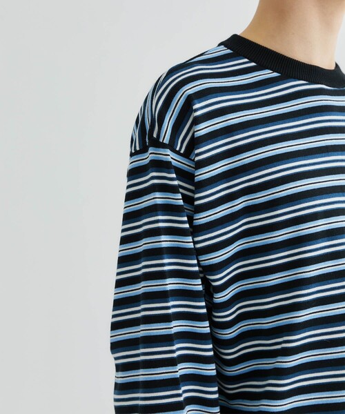 F-LAGSTUF-F(フラグスタフ)の「ORIGINAL STRIPE KNIT L/S TEE(Tシャツ/カットソー・メンズ・ネイビー/ブルー・L)」の6枚目の写真