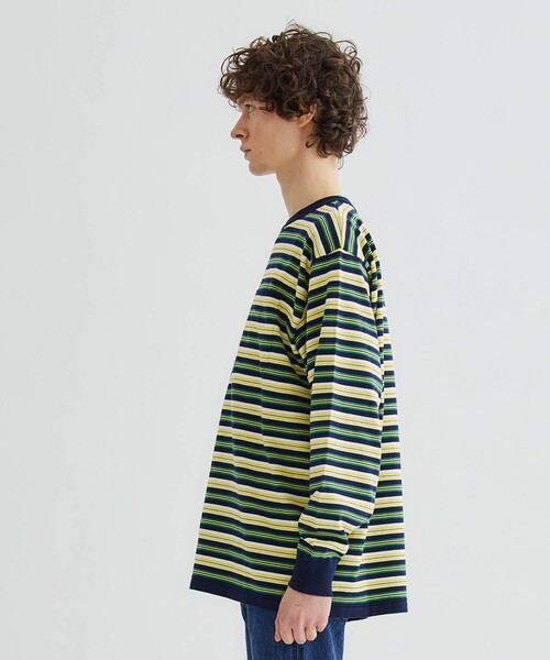 F-LAGSTUF-F(フラグスタフ)の「ORIGINAL STRIPE KNIT L/S TEE(Tシャツ/カットソー・メンズ・ネイビー/ブルー・L)」の12枚目の写真