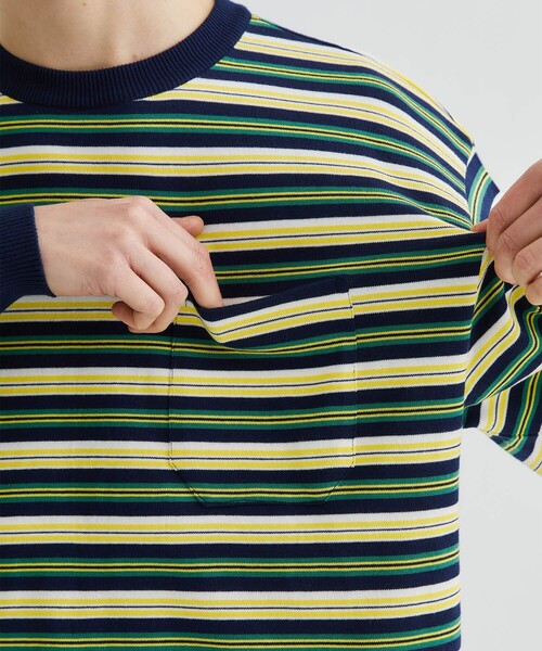 F-LAGSTUF-F(フラグスタフ)の「ORIGINAL STRIPE KNIT L/S TEE(Tシャツ/カットソー・メンズ・ネイビー/ブルー・L)」の15枚目の写真