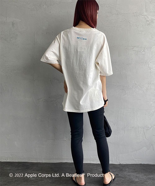 The Beatles（ザビートルズ）の「[THE BEATLES/ザ ビートルズ] フォトプリントTシャツ（Tシャツ/カットソー・レディース・オフホワイト/チャコール・XL/L/M）」の9枚目の写真