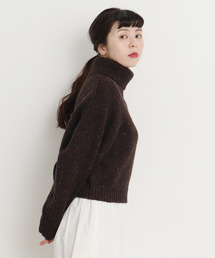 キルカラツイード タートルショート丈プルオーバー