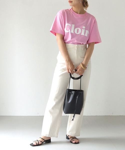 HER CLOSET(ハークローゼット)の「【shemoshelly】WEB限定 5.6オンスユニセックスCloirロゴT 新色追加(Tシャツ/カットソー・レディース・ホワイト/チャコールグレー/ブラック/ピンク/ブラウン/ネイビー/ホワイト系その他/ホワイト系その他2・S/M/L)」の15枚目の写真