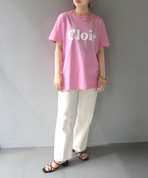 HER CLOSET(ハークローゼット)の「【shemoshelly】WEB限定 5.6オンスユニセックスCloirロゴT 新色追加(Tシャツ/カットソー・レディース・ホワイト/チャコールグレー/ブラック/ピンク/ブラウン/ネイビー/ホワイト系その他/ホワイト系その他2・S/M/L)」の19枚目の写真