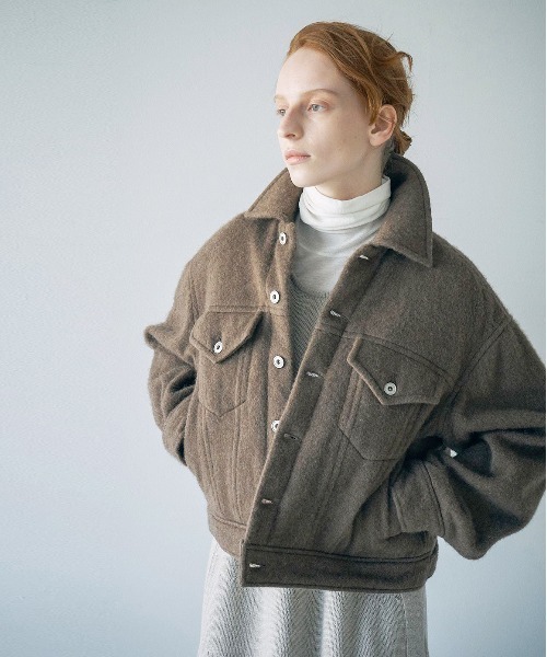 And A（アンドエー）の「unfil アンフィル / superfine merino crape-jersey  turtle スーパーファインメリノ クレープジャージー タートルネックニットソー / WWFL-UW126（ニット/セーター・レディース・ライトグレー/ブラック/オフホワイト・1）」の6枚目の写真