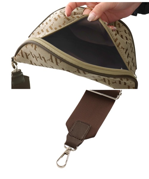 ANAP(アナップ)の「モノグラムウエストバッグ(ボディバッグ/ウエストポーチ・レディース・ベージュ・FREE)」の4枚目の写真