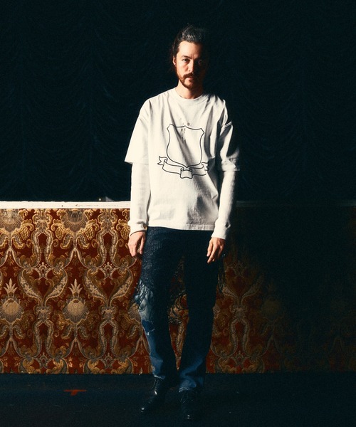 RE: Number (N)ine（リナンバーナイン）の「【RE: Number (N)ine】EMBLEM CLASH PIGMENT BIO TEE（Tシャツ/カットソー・メンズ・ライトグレー/ダークブラウン/ダークグレー/サンドグレー/スモークグレー/スミクロ・2/4/3）」の12枚目の写真