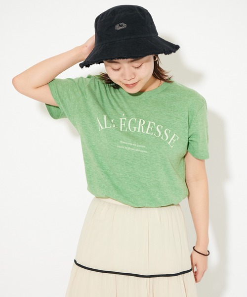 U by SPICK&SPAN(ユーバイスピックアンドスパン)の「BIGロゴTee(Tシャツ/カットソー・レディース・グレー/グリーン・FREE)」の15枚目の写真