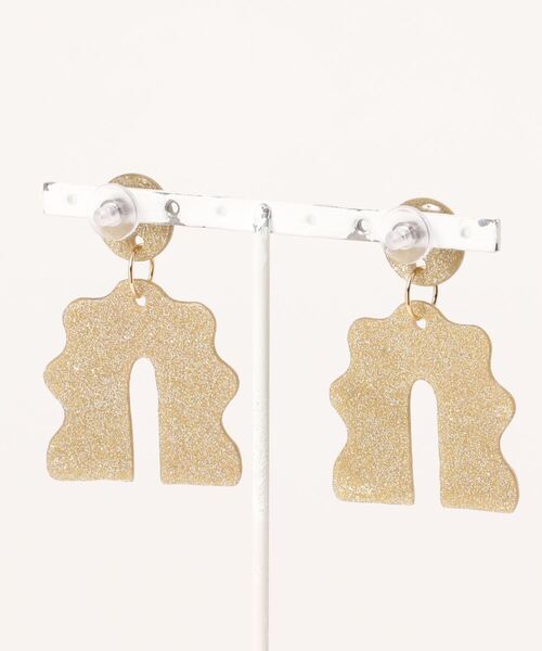tone（トーン）の「【a pom】Frill Arch ピアス(MA)（ピアス（両耳用）・レディース・イエロー系・FREE）」の2枚目の写真