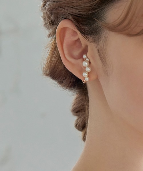 Phoebe（フィービィー）の「2wayデコラティブパールチェーンイヤーカフ（イヤーカフ・レディース・イエローゴールド/シルバー/ピンクゴールド/ゴールド系1/シルバー系1・FREE）」の21枚目の写真
