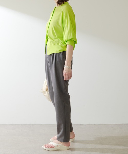 COLLAGE GALLARDAGALANTE(コラージュガリャルダガランテ)の「シアーリブカーディガン(カーディガン/ボレロ・レディース・ホワイト/ライム・FREE)」の6枚目の写真