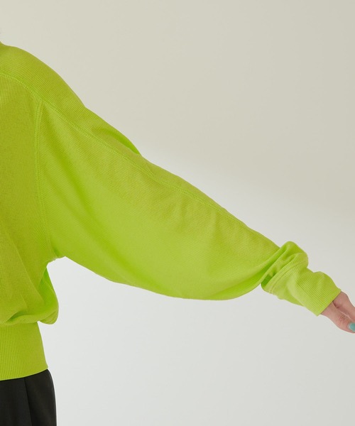 COLLAGE GALLARDAGALANTE(コラージュガリャルダガランテ)の「シアーリブカーディガン(カーディガン/ボレロ・レディース・ホワイト/ライム・FREE)」の16枚目の写真