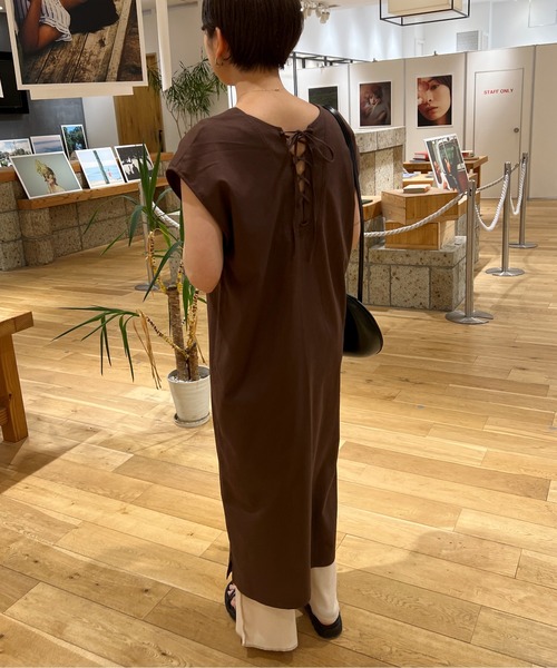 Ambre Ciel(アンブルシエル)の「2WAYレースアップジャンスカ/【WEB/EC限定商品】(ジャンパースカート・レディース・ダークブラウン/アイボリー・FREE)」の11枚目の写真