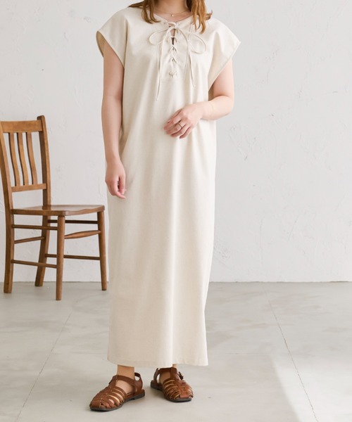 Ambre Ciel(アンブルシエル)の「2WAYレースアップジャンスカ/【WEB/EC限定商品】(ジャンパースカート・レディース・ダークブラウン/アイボリー・FREE)」の13枚目の写真