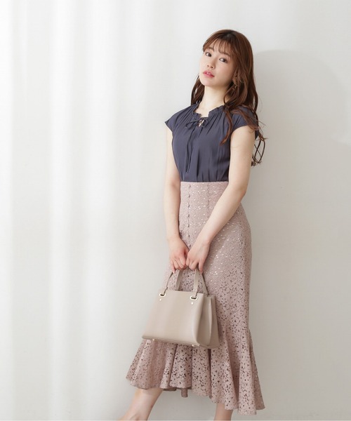 PROPORTION BODY DRESSING(プロポーションボディドレッシング)の「<E>マーメイドレーススカート / 1212227600(スカート・レディース・ブラウン/ピンク/ベージュ・MEDIUM/X-SMALL/SMALL)」の11枚目の写真